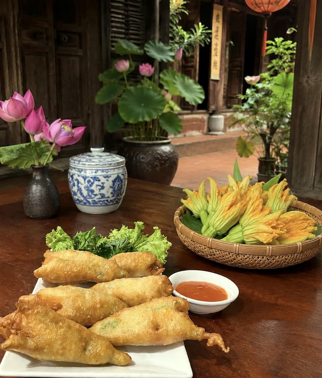 Bông bí chiên giòn tempura